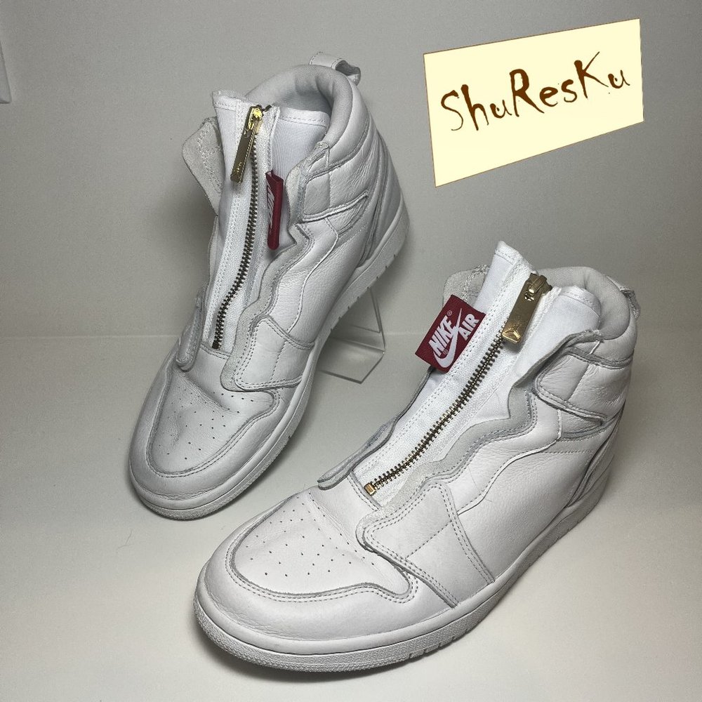 Nike Wmns Air Jordan 1 Retro High Zip 'White' - Size 8 - AQ3742-116